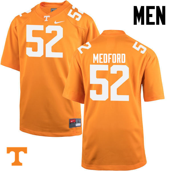 Men #52 Elijah Medford Tennessee Volunteers College Football Jerseys-Orange - Click Image to Close